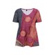 thumbnail image 4 of Fiudx Ropa de Mujer Top Casual de Manga Corta con Cuello En V y Estampado Degradado para Mujer, 4 of 5