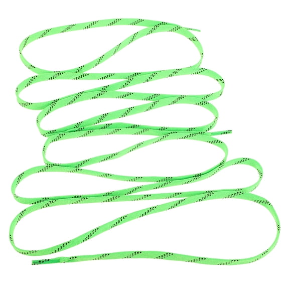 ELAYARD Wear-Resistant Light Green Waxed Laces for Ice, Roller, and Ski Boots 1Pair