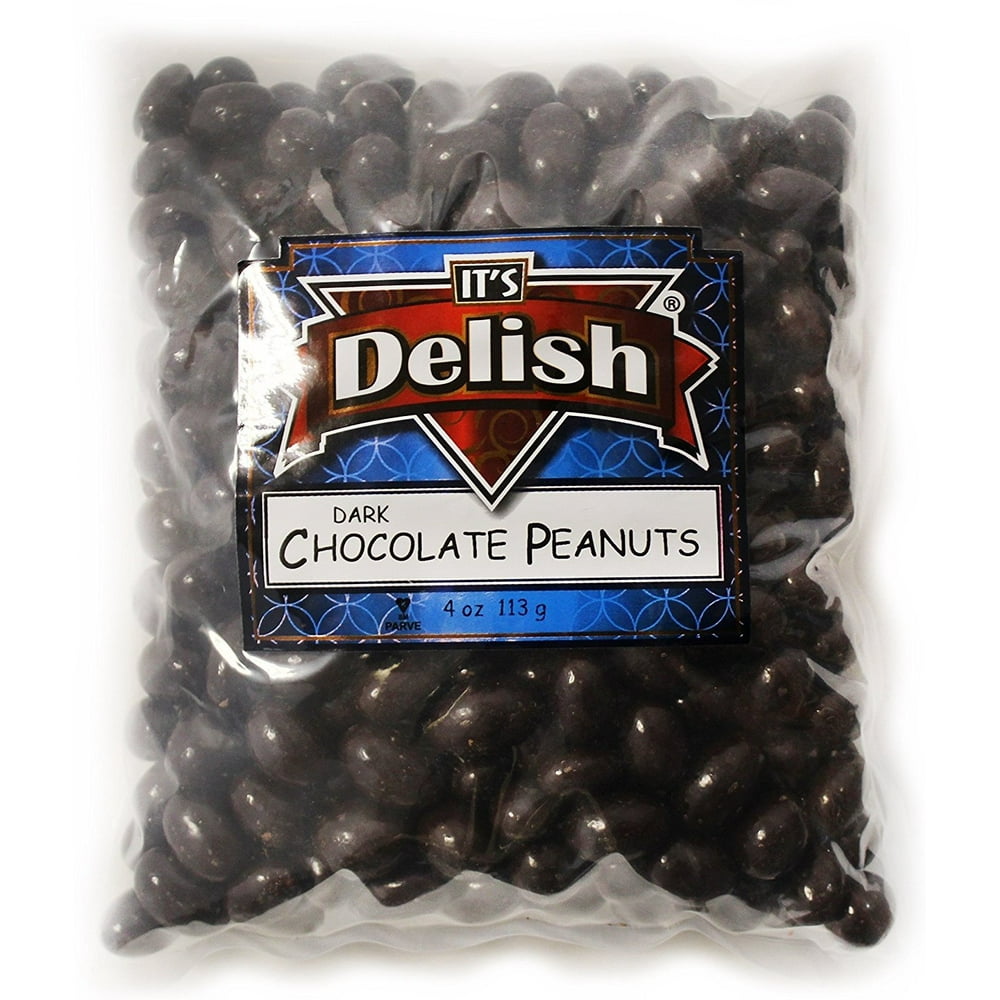 Gourmet Dark Chocolate Covered Peanuts by Its Delish, 1 lb - Walmart ...
