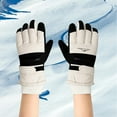 thumbnail image 3 of Winter Gloves Women Thermal Winter Fashion Must Haves Fleece Lined Touch Screen White Gloves, 3 of 4