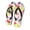 Black, variant on Women’s Summer Fruit Print Flip Flops, Cute Watermelon & Floral Pattern Thong Sandals, Lightweight Casual Beach Slippers
