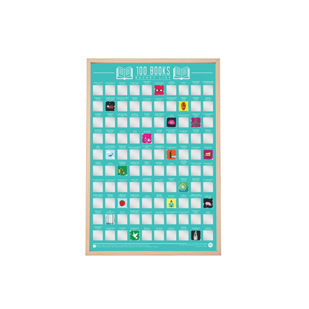 ScratchOff Bucket List Posters Top 100 Albums, Books, Movies, or