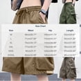 thumbnail image 3 of Men's Outdoor Cargo Shorts, Quick Dry Breathable Multi-Pocket Drawstring Shorts for Hiking Camping Daily Wear Daily Outdoor Activity Green M, 3 of 5