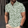thumbnail image 2 of ZCFZJW Mens Tropical Shirts Casual Floral Print Summer Short Sleeve Button V Neck Graphic Tees Shirt Tops Loose Lightweight Comfy Pullover T-Shirts Multicolor#09 M, 2 of 5