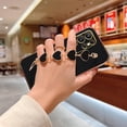thumbnail image 5 of Compatible with Samsung Galaxy S23 Ultra Case Silicone, Cute Love-Heart Galaxy S23 Ultra Case with Love Heart Chain, Ultra Slim Soft Galaxy S23 Ultra Phone Case Shockproof Cases for Women (Black), 5 of 13