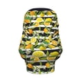 thumbnail image 2 of Fotbe Orange and Lemon Pattern Car Seat Covers for Babies, Nursing Breastfeeding Cover Infant Carseat Canopy, Soft Stretchy Carrier Cover, 2 of 9