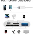 thumbnail image 4 of QUANHANG Camera Memory SD Card Reader Compatible with iPhone/iPad, Lightening Male to USB Female OTG Adapter Micro TF Power Charging Splitter Charger Connector, 4 of 5