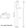 thumbnail image 2 of Electric Guitar Neck 22 Fret Maple Fretboard Guitar Neck for DIY Parts Replacement, 2 of 8