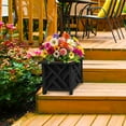 thumbnail image 6 of Pure Garden Outdoor Lattice Planter Box - 15.5-Inch Plant Pot, Black, 6 of 10