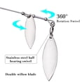 thumbnail image 4 of Señuelos de pesca con cuchillas giratorias de lentejuelas, señuelo de Metal duro para lubina, trucha, salmón, Walleye, agua dulce y salada, 5 uds., 10g/14g, 4 of 5