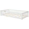 thumbnail image 6 of Miniyam Twin Size Toddler Floor Bed with Fence, White, 6 of 8