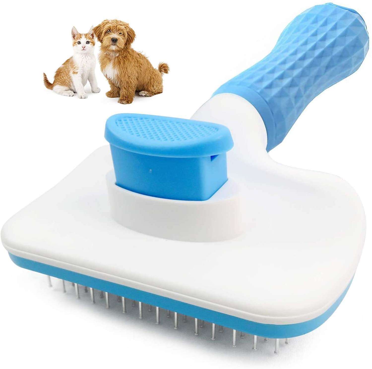 Pet Dogs Cats Hair Grooming Slicker Brush Shedding Soft Bath Hair Cleaning Tool 