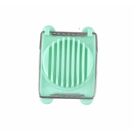 

Egg Slicer Egg Cutter for Hard Boiled Eggs Durable Stainless Steel Wire Egg-shaped Groove Suitable for Egg Soft Fruits and Vegetables(Cyan）