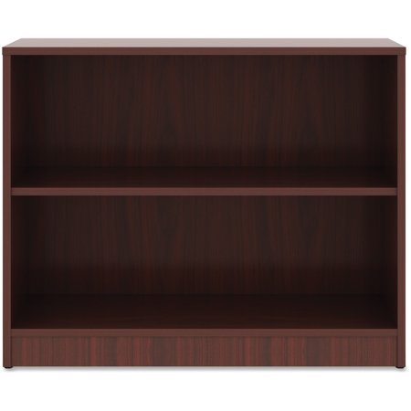 Lorell 2 Shelf Laminate Bookcase - Mahogany