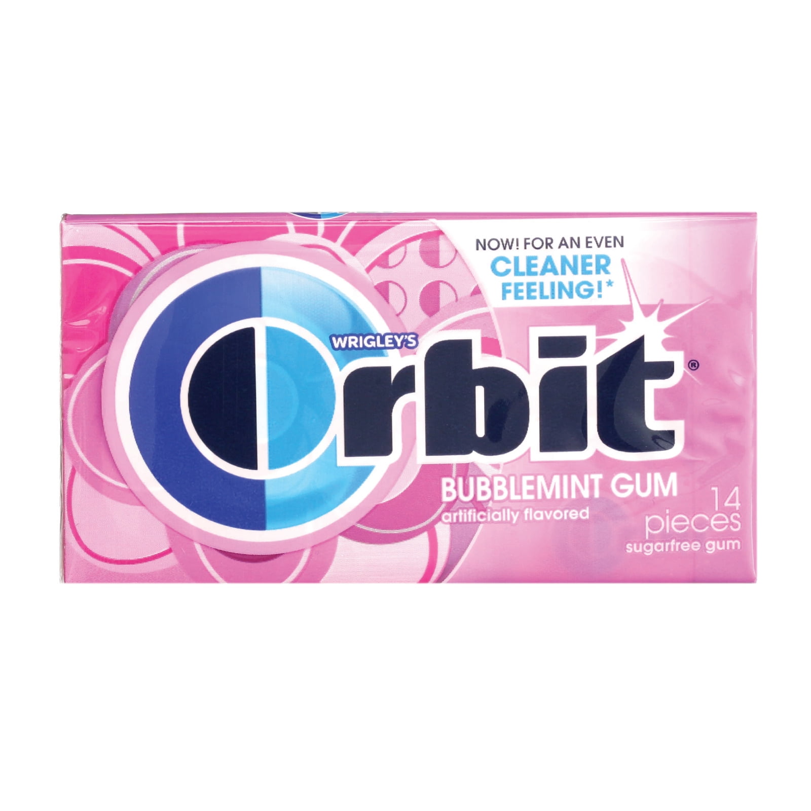 Full Box 12x Packs Orbit Bubblemint Flavor Sugarfree Gum - 14 Pieces Per Pack