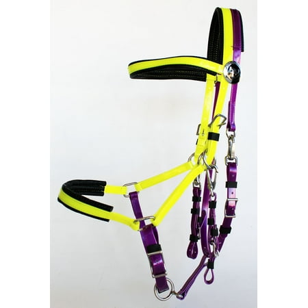 Pony Dressage Bridle - Horse English Dressage Biothane Bridle Halter Reins Set 40HS66