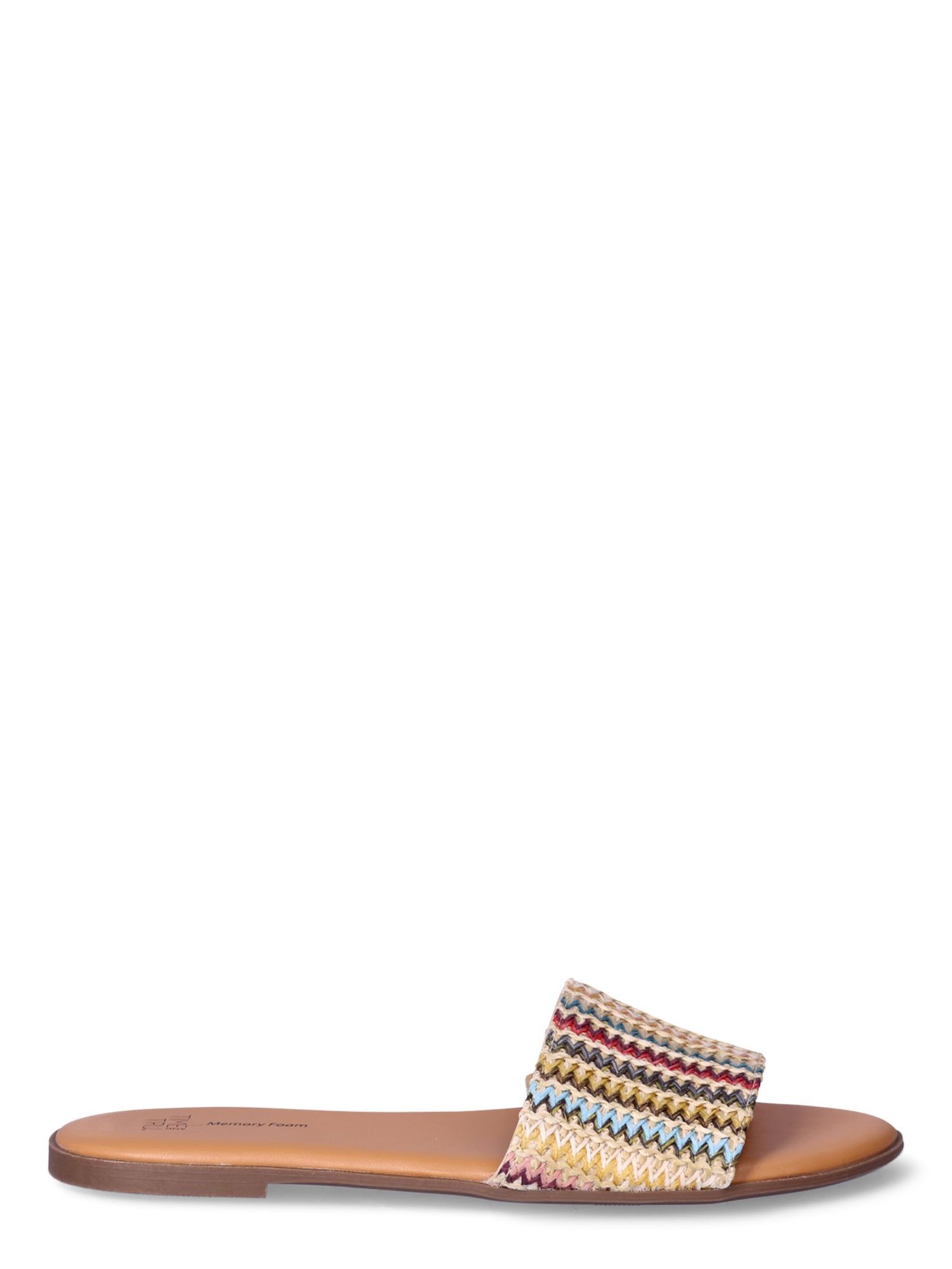 Time and Tru Women's Woven Slide Sandals