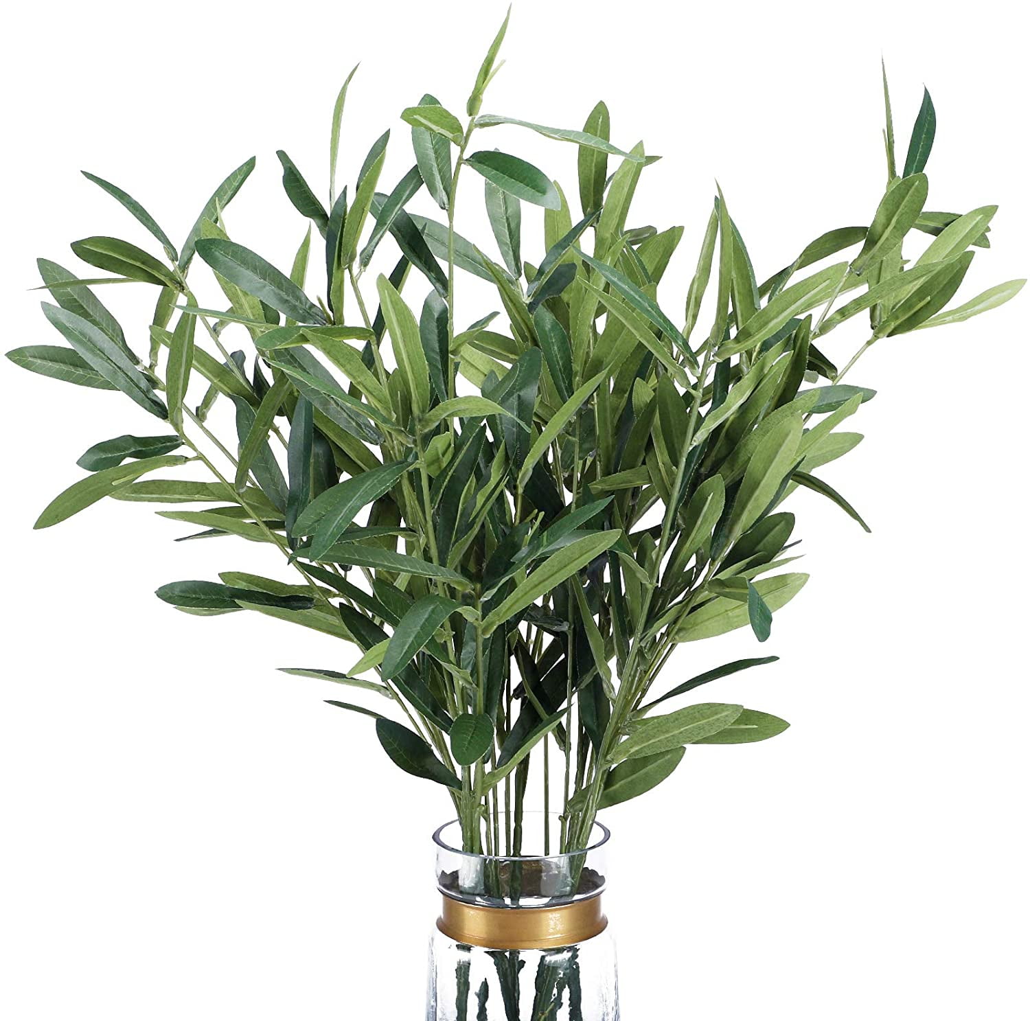 2/3/5PCS Artificial Fake Leaf Olive Tree Branch Green Plant Greenery Home Decor 
