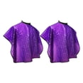thumbnail image 4 of 2Pcs Hair Dye Cape Purple Cloth PVC for Professional Hairstylists, 4 of 9