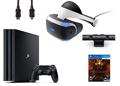 Playstation Vr Bundle 4 Items Vr Headset Playstation Camera Ps4 Pro 1tb Vr Game Disc Psvr Until Dawn Rush Of Blood Walmart Com Walmart Com