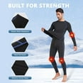 thumbnail image 3 of SIMIYA Thermal Underwear Set for Men Long Johns with Fleece Lined Base Layer for Workout Skiing Running Hiking Navy Blue, 3 of 5