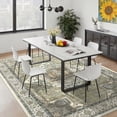 thumbnail image 5 of Washable Area Rug for Living Room, 6'x9' Vintage Boho Non-Slip indoor Rug, Soft Low Pile & Stain Resistant Carpet for Bedroom, Dining Room, Kitchen, Nursery，Home office, 5 of 8