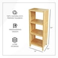 thumbnail image 4 of ToiletTree Products Bamboo Freestanding Organizing Shelf - Wooden Bathroom Shelf to Store Toiletries - Bamboo Shelf to Use in the Bathroom, Bedroom, and More - 4-Tier Shelf, 4 of 6
