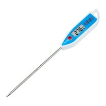 Unique Bargains Digital Meat Thermometer Instant Read Cooking Thermometer White/Blue