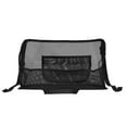 thumbnail image 4 of Bolsa de red universal para coche, bolsa de almacenamiento entre asientos, organizador de malla, barrera para niños y mascotas, color negro, 4 of 14