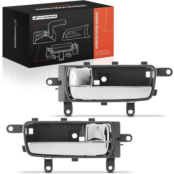 A-Premium Inside Interior Door Handles Compatible with Nissan Altima 2005-2006, Silver and Gray, 2-PC Set, Front Driver and Passenger Side