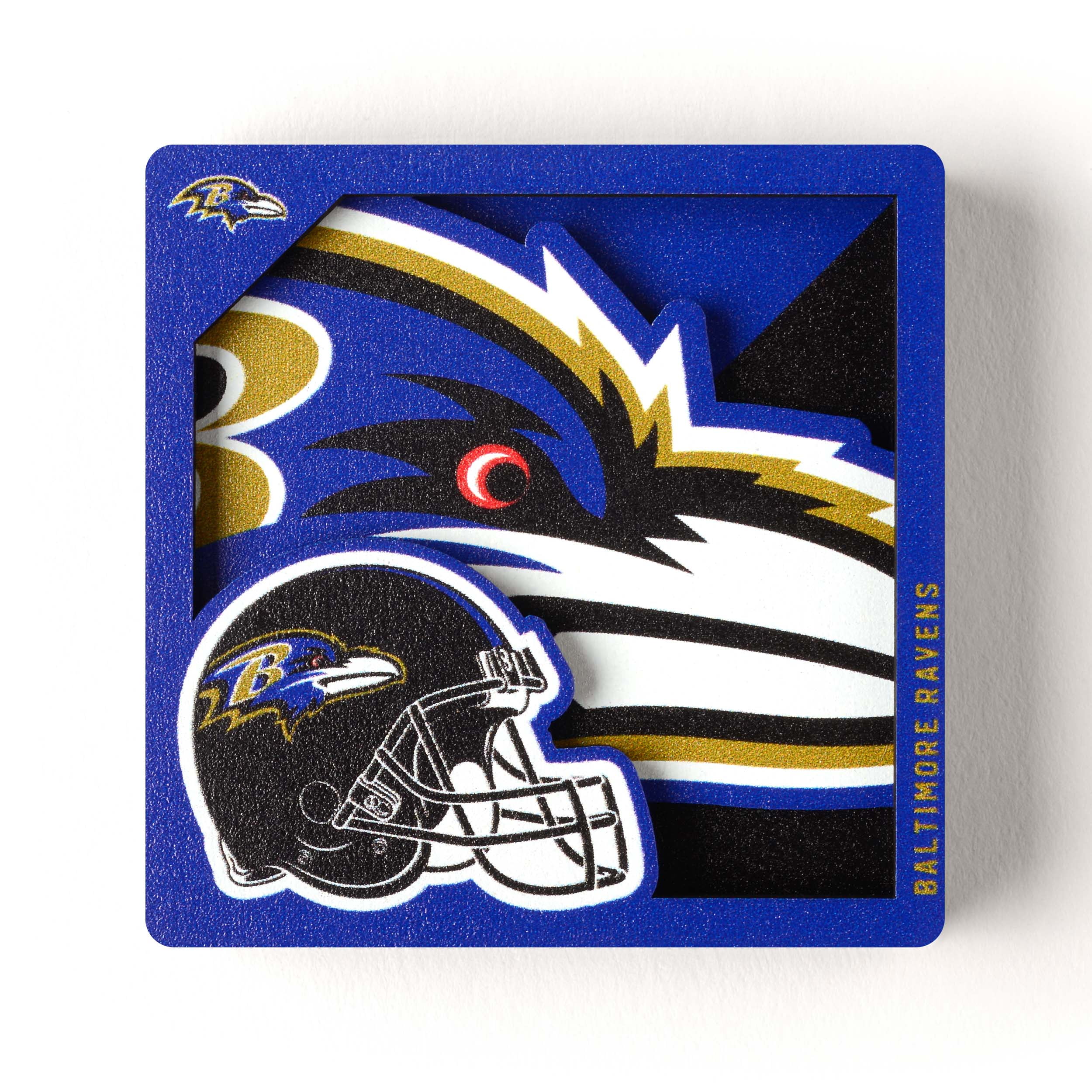 YouTheFan NFL Baltimore Ravens 3D Logo Series Magnet