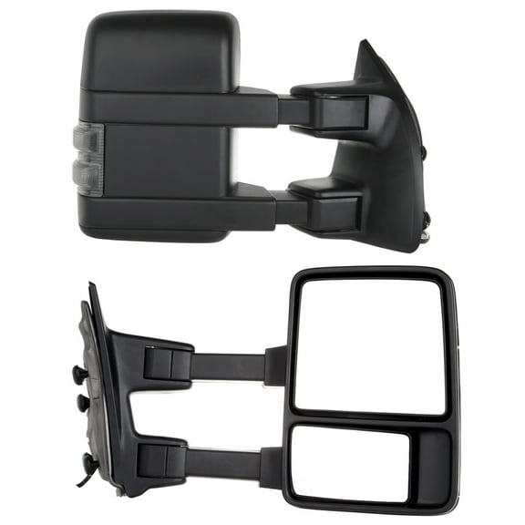 ECCPP Towing Mirrors for 1999-2007 for Ford for F250 for F350 for F450 for F550 Super Duty Power Heated Smoke Signal Pickup Mirrors