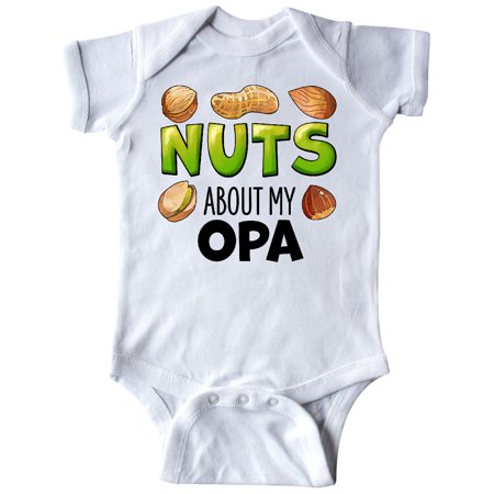 

Inktastic Nuts About My Opa Peanut Almond Pistachio Gift Baby Boy or Baby Girl Bodysuit