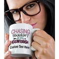 thumbnail image 5 of Custom Mother's Day Ceramic Coffee Mug 11 Ounces Mom Chasing Toddlers Is My Cardio Pink White Tea Cup Personalized Text Here, 5 of 7