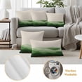 thumbnail image 5 of Green Beige Ombre Outdoor Pillow Covers 24x24 Set of 2,Waterproof Patio Throw Pillowcase Protectors,Minimalist Ocean Waves Linen Square Decorative Pillow Shams Cushion Covers for Seat Bed Couch Sofa, 5 of 8