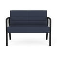 thumbnail image 2 of Waterfall Reception Waiting Room Healthcare Loveseat / Black Steel / Blue, 2 of 5