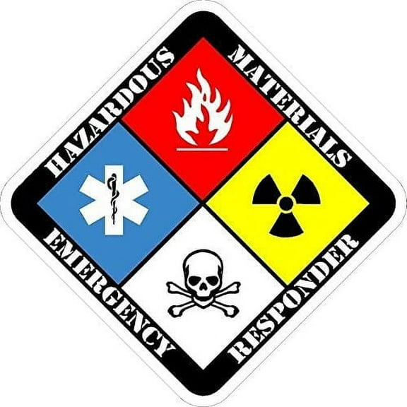Hazmat Technician Decal Firefighter Haz Mat Hazardous Materials 3M Reflective sticker