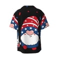 thumbnail image 6 of Lsque Gnome Independence Day print Men's Cuban Collar Short Sleeve Shirt Summer Beachwear Casual Button Down Fashionable Vacation Leisure Shirt-X-Large, 6 of 7