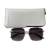 Quay Australia Real One Oversized Sunglasses Gold Smoke