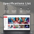thumbnail image 2 of Dell Inspiron 15 3520 Laptop, 15.6" FHD Touchscreen, Intel Gen 11th Core i5 1155G7 Processor, 16GB DDR4 RAM, 512GB PCIe SSD, Intel UHD Graphics, Wi-Fi 5, Windows 11 Pro, Black, 2 of 7