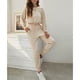 thumbnail image 2 of Traje Deportivo Para Mujer, Kit De Chándal De Manga Larga Con División Superior E Inferior De Cintura Alta Para Uso Diario Para Mujer ANGGREK Albaricoque XL, 2 of 6
