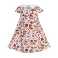 thumbnail image 2 of Robe Fille Col Blanc Grenouille Champignon Ligne A Coton Décontracté 3 Ans, 2 of 6