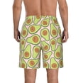 thumbnail image 3 of KLL Cute Avocado Men's Casual Summer Beach Shorts Hawaiian Shorts with Pockets-Medium, 3 of 5
