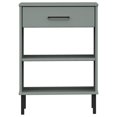 thumbnail image 2 of vidaXL Armoire Console avec Pieds en Métal Gris Bois Massif Pin OSLO, 2 of 5