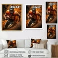 thumbnail image 4 of Designart "Explosive Drives Orange Football wall art" Sports Wall Decor, 4 of 5