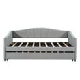 thumbnail image 5 of Upholstered Daybed Sofa Bed Twin Size With Trundle Bed and Wood Slat ,Gray, 5 of 13