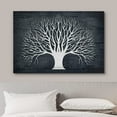 thumbnail image 3 of wall26 Canvas Print Wall Art Dark Wood Panel Retro Vintage Forest Tree Silhouette Nature Wilderness Illustration Modern Art Farmhouse/Country for Living Room, Bedroom, Office - 16"x24", 3 of 5
