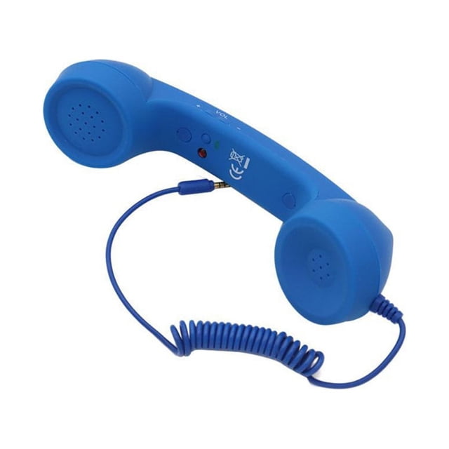 Sidaley Teléfono Auricular Elegante Cómodo Auricular Receptor Con cable A prueba de radiación Receptores de teléfono universales Teléfonos Videojuegos y accesorios Azul