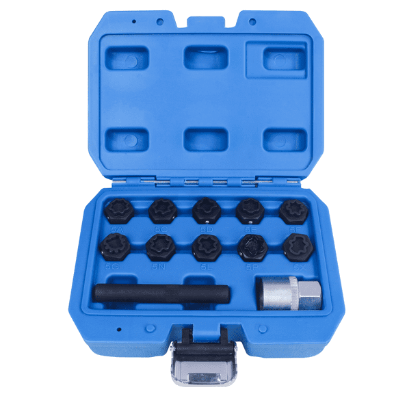 12PCS Wheel Lock Nut Removal Tool (Basic Version) for Mercedes-Benz, Models 5A-5X