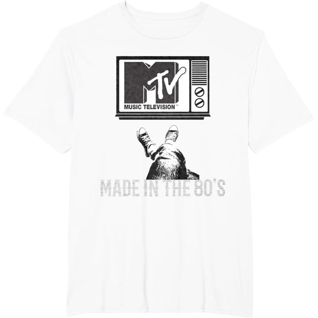 Camiseta vintage fabricada en los años 80 para fanáticos de MTV, para hombres y mujeres